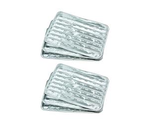 Fackelmann 9985450 Lot de 10 barquettes en aluminium, barquette alu, lot de barquettes, Aluminium, Argenté, 34,5 x 23 x 2 cm