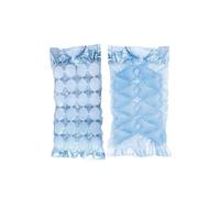 Fackelmann 9985850 Sachets glaçons cœurs, sachets glaçons ovales, Lot de 24 sachets glaçons, Plastique, Bleu, 4,5 cm