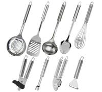 Fackelmann – Ensemble de 9 ustensiles de cuisine Ovale Inox