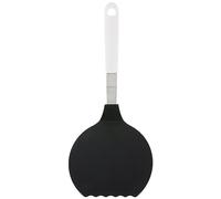 FACKELMANN Arcadalina Spatule à omelette 34,5 cm avec poignée pratique, spatule à crêpes pour casseroles et poêles revêtues (blanc/noir) Quantité : 1 pièce