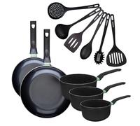 Fackelmann Batterie 2 poêles 24/28 cm, casseroles et ustensiles