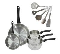 Fackelmann Batterie 3 casseroles, 2 poêles 20/28 cm, 5 ustensiles