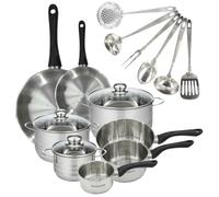 Fackelmann Batterie inox 2 poêles 20/28 cm, casseroles, faitouts