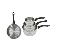 Fackelmann Batterie poêle 20 cm et 3 casseroles inox