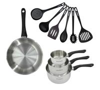 Fackelmann Batterie poêle 28 cm, 3 casseroles et ustensiles