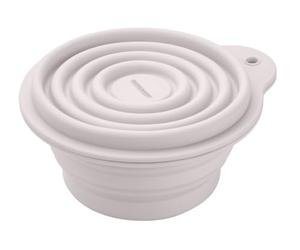 Fackelmann Boîte à Snacks Pliable Silicone Blanche pour Déjeuner 13 cm | Se plie à plat, Rangement facile, Silicone souple, Format 13 cm, Lavage lave vaisselle