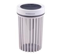 FACKELMANN Boîte de conservation rainurée 1100 ml, transparente, couvercle bleu givré, design rainuré, passe au lave-vaisselle, conçue en Allemagne