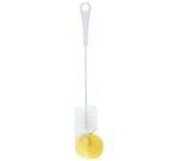 Fackelmann Brosse à bouteille 37 cm en blanc/jaune