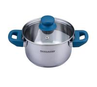 FACKELMANN Casserole Essential Ø 16 cm, en acier inoxydable, avec poignées ergonomiques en bakélite, convient à tous les types de feux, avec échelle en litres