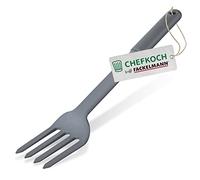 FACKELMANN Chefkoch Fourchette multifonction en plastique - Fourchette de cuisine avec poignée ergonomique Soft Touch - Convient pour casseroles et poêles à revêtement - Résistant à la chaleur et