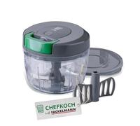 FACKELMANN Chefkoch Multi-Zerkleinerer 5-teilig - Schneider pour légumes, fruits, herbes et noix - Inclus un accessoire de mixage pour mélanger et fouetter les liquides