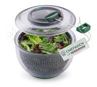FACKELMANN Chefkoch Salad Spinner avec cordon et bouton d’arrêt - Essoreuse à salade pour laver, sécher et servir la salade sans effort - Cordon pratique inclus et tamis amovible