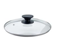 Fackelmann Couvercle en Verre et Inox 24 cm | Cuisson visible sans soulever le couvercle, Verre transparent 24 cm, Rebord inox et plastique, Compatible lave vaisselle