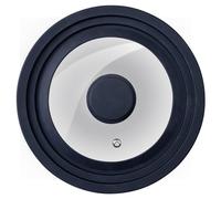 Fackelmann Couvercle Universel en Verre Ø16, Ø18 et Ø20 cm avec Bord en Silicone, Valve Vapeur et Bouton Ergonomique Soft Touch - Couvercle pour casseroles et poêles