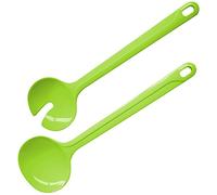 Fackelmann Couverts à Salade Tropical Fourchette et Cuillère à Salade en Plastique, Couverts de Présentation avec Poignée Ergonomique (Couleur : Vert), Quantité: 1 Pièce, 29.5x8.2x2.6cm