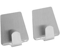 Fackelmann Crochets adhésifs en Acier Inoxydable Argenté 5 x 4 x 2 cm