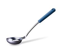 Fackelmann Cuillère Essential en acier inoxydable avec poignée bleu foncé - Parfait pour servir des soupes et des ragoûts, passe au lave-vaisselle