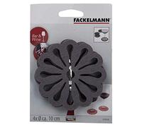 Fackelmann Dessous de Verre en Feutre, Tissu, Gris/Rouge