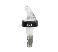 Fackelmann Doseur à alcool à bille 4 cl | Dosage précis en 4 cl, Bille d arrêt net, Format 10 cm, Plastique transparent, Pour cocktails et alcools