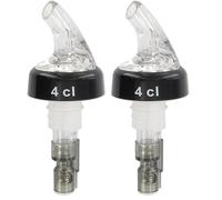 Fackelmann Doseur d'alcool 683152-4 ec verseur - Doseur de bouteille - Verre doseur - En plastique transparent - Diamètre : 4 cm (Lot de 2)