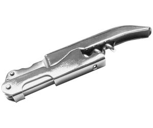 Fackelmann Doublepull Essential Tire-bouchon de serveur en acier inoxydable avec 3 fonctions, parfait pour les amateurs de vin et de bière, argent