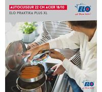 Fackelmann ELO Praktika Plus XL Autocuiseur vapeur 2 en 1, 3L et 6L, 22 cm