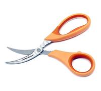 Fackelmann Éplucheur de crevettes et crevettes, ciseaux de cuisine en acier inoxydable, ustensiles de mer en acier inoxydable avec poignée ergonomique, noir, 18 x 8,5 cm, 1 pièce