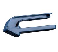 Fackelmann Essential Presse-ail - Design ergonomique, bleu foncé, léger et passe au lave-vaisselle, argenté