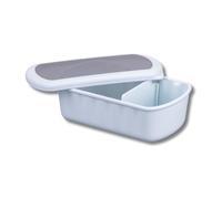 Fackelmann Flexibox Boîte de rangement bleue 1000 ml avec couvercle TPE, robuste et flexible, passe au lave-vaisselle et conçue en Allemagne