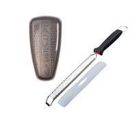 Fackelmann Fm Professional 9927950 Duo Râpe à Zeste et Râpe à Parmesan avec Boîte de Rangement, Acier Inoxydable, Plastique, 42 cm