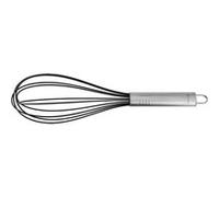 Fackelmann 40412 Fouet avec Poignée Ovale Acier Inoxydable/Silicone Argent/Noir 27 x 6 x 6 cm