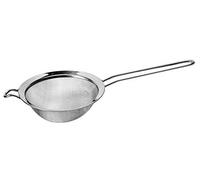 Fackelmann Food & More Passoire de Cuisine en Acier Inoxydable, Maille Fine, passoire à tamiser, Bord Plat 10 cm, Manche en Acier Inoxydable, Couleur INOX, 31 x 12,5 x 4,5 cm, 1 pièce
