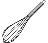Fackelmann Fouet, fouet avec partie fonctionnelle en inox & silicone, ustensile de cuisine pour poêles et casseroles à revêtement (couleur : argent)
