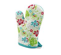 Fackelmann Gant de Cuisine Tropical en Coton, Anti-brûlure, coloré, 28 x 18 cm, Lavable en Machine à 40 °C, 1 pièce