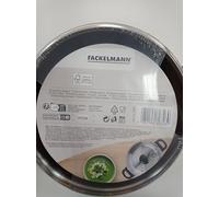 Fackelmann Geneva Marmite haute 20 x 11,5 cm, capacité 3,4 litres, Casserole en acier inoxydable avec noyau en aluminium, couvercle en verre, résistante à la corrosion et facile à nettoyer