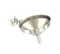 Fackelmann 4043050 Entonnoir de cuisine inox, entonnoir, entonnoir inox, Acier inoxydable, Argent, 14 x 13,5 cm