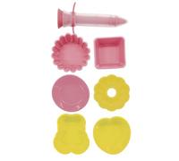 Fackelmann Kit 7 Ustensiles Pâtisserie Enfant avec Stylo Décoration | Apprentissage ludique, Mini moules et stylo, Petites mains, Silicone ABS, Format 5 3 à 12 cm, Garantie 2 ans