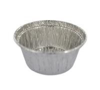 Fackelmann, Lot de 10 caissettes rondes en aluminium, ramequini 2433150 - Lot de 10, ramequins, 4 x 8,9 cm, couleur argent, gris