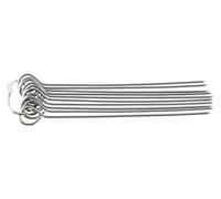 FACKELMANN Lot de 10 Piques à roulettes, à Viande, en Acier Inoxydable (Couleur Argent)
