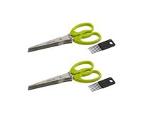 Fackelmann Lot de 2 ciseaux à herbes aromatiques en inox