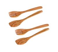Fackelmann Lot de 2 Couverts à Salade en Bois d'olivier 30 cm | Service précis, Lot de 2 pièces, Bois d olivier, 30 cm pour servir salades et Buddha bowls