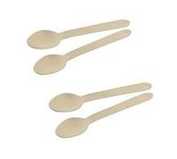 Fackelmann Lot de 2 cuillères à café en bois FSC 16 cm | Service précis pour desserts et thé, Lot de 2, Bois brun, Format 16 x 3 x 0,5 cm, Gamme Nature FSC