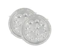 Fackelmann Plats à escargots 9986650 – Lot 2×10 Aluminium argenté 17,5×17,5×2,2 cm