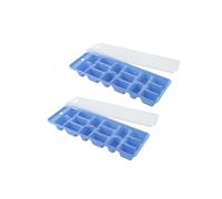 Fackelmann Lot de 3 bacs à glaçons avec couvercle 15 glaçons chacun