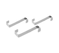 Fackelmann Lot de 3 Crochets pour Porte Manteau et Serviette en Acier Inoxydable, 8 cm