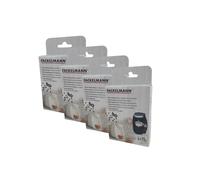 Fackelmann Lot de 4 tablettes détartrantes pour machine à café | Calcaire éliminé, Lot de 4 tablettes, Format 15,5 x 9 x 2,8 cm, Formule à base d acide sulfamique, Entretien machine café