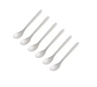 FACKELMANN | Lot de 6 cuillères à œufs de 14 cm | Couleur : blanc | Plastique de qualité supérieure | Idéal pour la table du petit-déjeuner