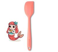 Fackelmann Mini spatule en silicone rose pâle, étagère en acier inoxydable, résistante à la chaleur jusqu'à 230 °C, idéale pour les ustensiles de cuisine revêtus, passe au lave-vaisselle