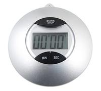 Fackelmann Minuteur digital 41939 – Aimanté, écran LCD, pile incluse, 7,5 cm, gris