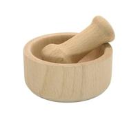 Fackelmann Mortier et pilon 30965 lot en bois Beige 10 x 8 x 4,5 cm